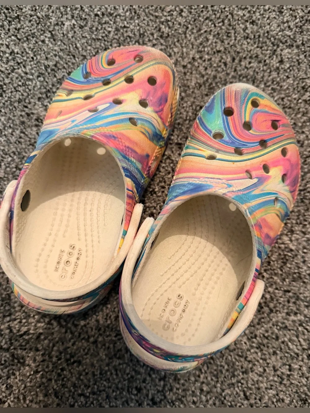 CROCS Kids Multicolor Tie-Dye Swirl Clogs